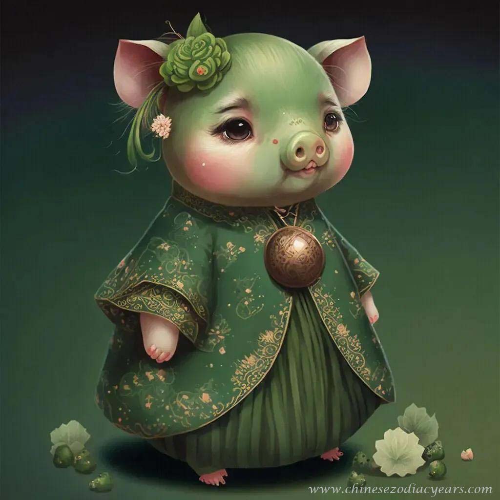 1995 Chinese Zodiac: Wood Pig